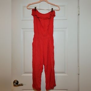 Red jumpsuit with pockets!